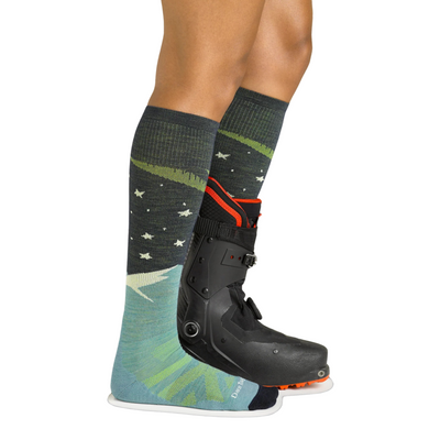 Darn Tough Women's Aurora Over the Calf Lightweight Ski Sock