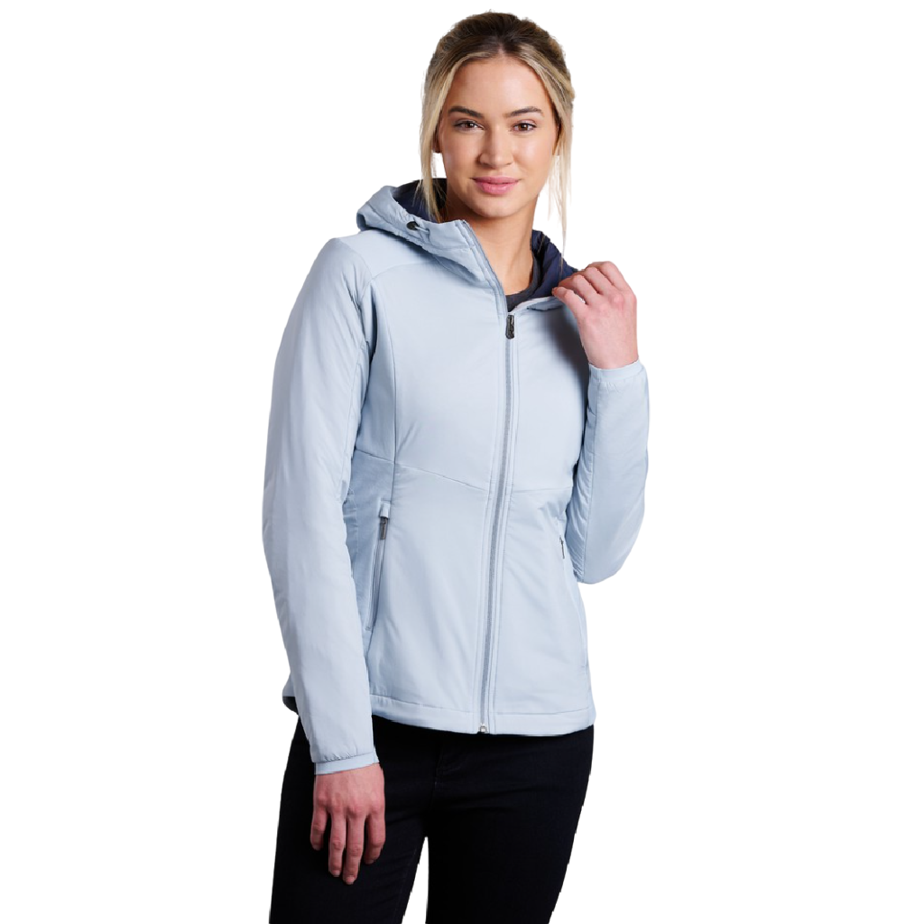 Kuhl Women's Medium Gray Hooded Full Zip Up Sweatshirt